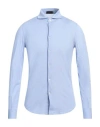 Ferrante Man Shirt Light Blue Size 36 Cotton
