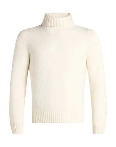 Ferrante Man Turtleneck Off White Size 40 Wool, Polyamide, Organic Cotton In Pink