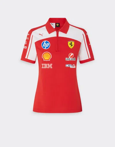 Ferrari 2026 Puma For Scuderia  Hp Replica Polo Shirt In Red