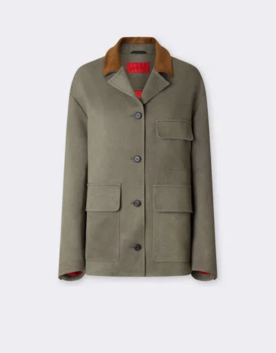Ferrari Cady Jacket With Distressed Effect In Green