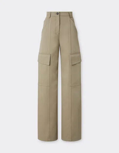 Ferrari Double Mackintosh Cargo Trousers In Brown