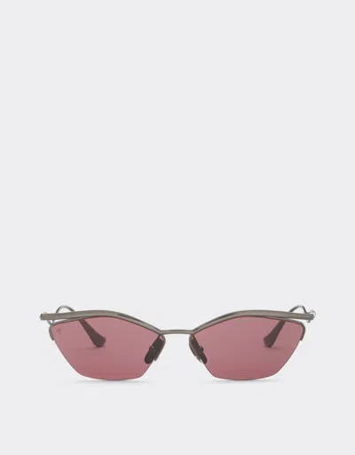 Ferrari Sunglasses In Polished Gunmetaltitanium With Exclusive Contrast Pro™ Lenses In Metallic