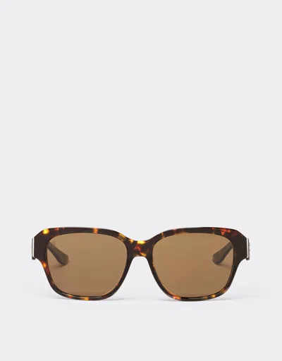 Ferrari Sunglasses In Tortoiseshell Yellow Acetate With Polarised Brown Lenses