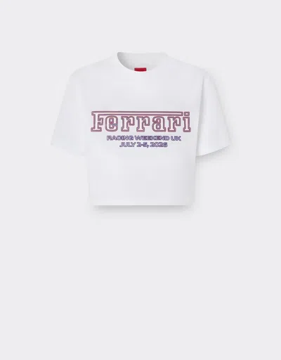 Ferrari T-shirt For The 2026 Silverstone Grand Prix In White