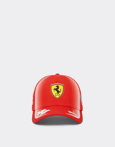 Ferrari Hamilton Replica 2026 Puma Trucker Cap For Scuderia  Hp In Red