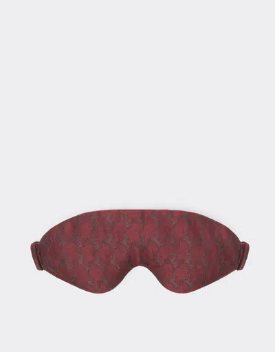 Ferrari Jacquard Silk Sleep Mask In Red