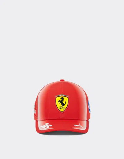 Ferrari Leclerc Replica 2026 Puma Baseball Cap For Scuderia  Hp In Red