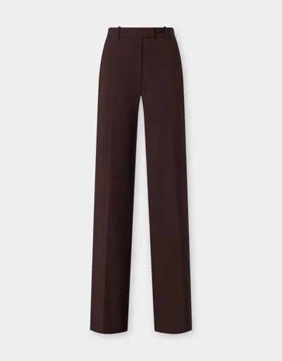Ferrari Q-cycle Tropical Wool Trousers In Brown