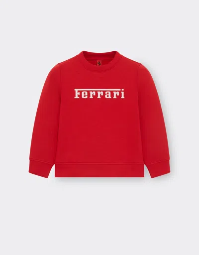 Ferrari Scuba Sweatshirt With  Logo In Racing Red