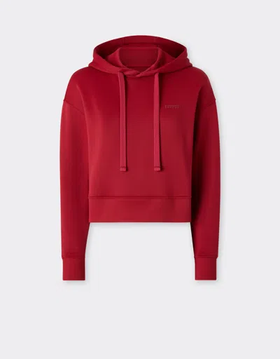 Ferrari Technical Jersey Hoodie In Red