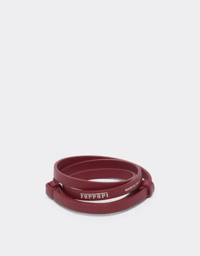 Ferrari Triple-wrap Leather Bracelet