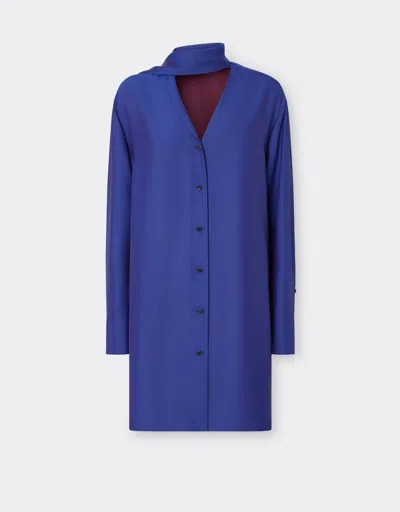 Ferrari Viscose Satin Shirt Dress