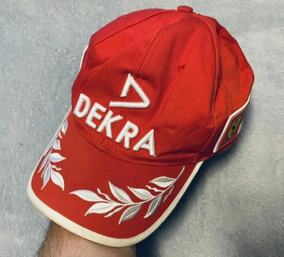Pre-owned Ferrari X Formula Uno Ferrari Marlboro Dekra Vintage Cap Michael Schumacher Hat In Red