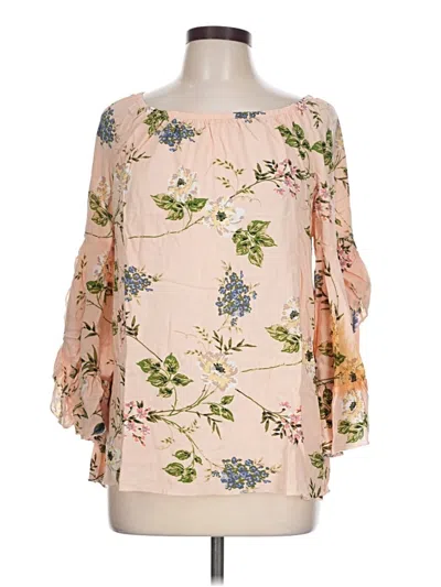Pre-owned Fever 3/4 Sleeve Blouse In Pink