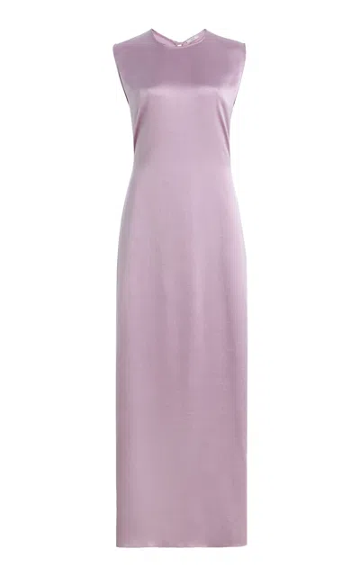Fforme Mallory Satin Maxi Dress In Pink