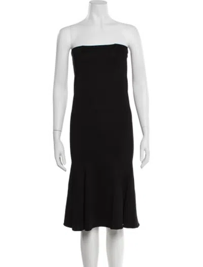 Pre-owned Fforme Strapless Midi Length Dress W/ Tags In Black