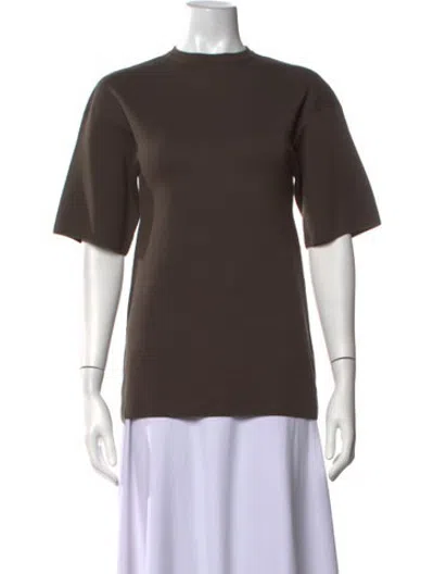 Pre-owned Fforme Wool Crew Neck Top In Brown
