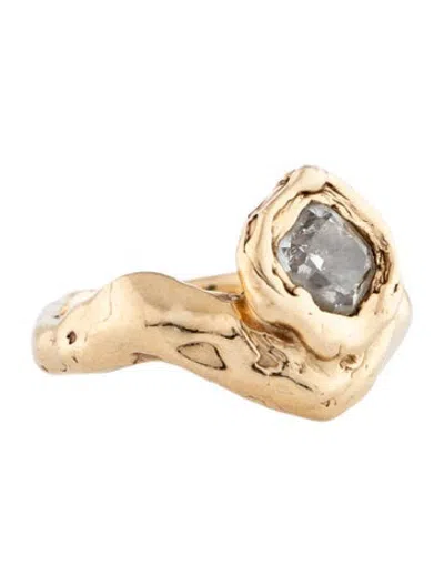 Pre-owned Fie Isolde 14k 1.01ct Diamond Verve Ring In Multicolor