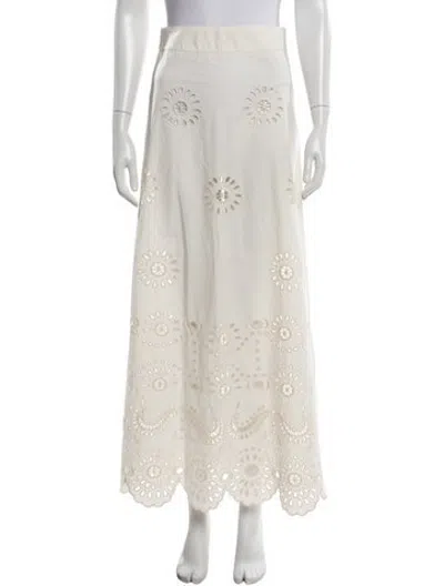Pre-owned Figue Patterned Long Skirt In Neutrals