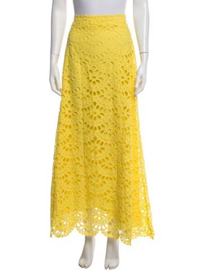 Pre-owned Figue Patterned Long Skirt In Yellow