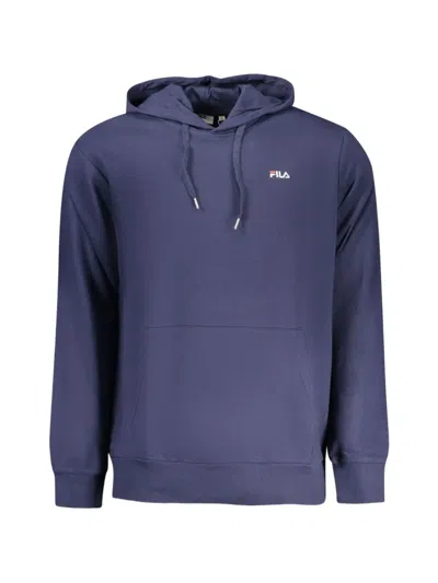 Fila Logo-patch Hoodie In Blue