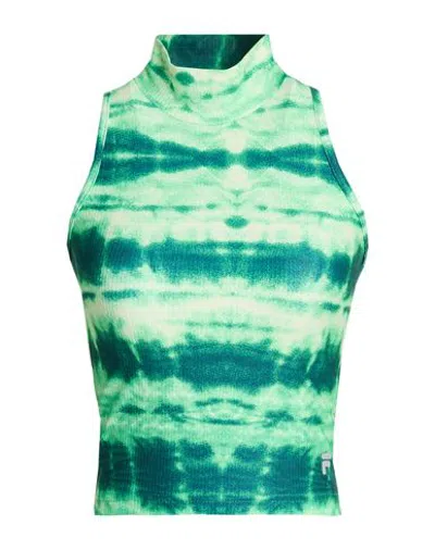 Fila Woman Top Green Size Xs Polyester, Elastane