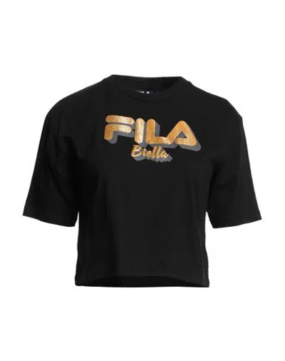 Fila Woman T-shirt Black Size Xxl Cotton
