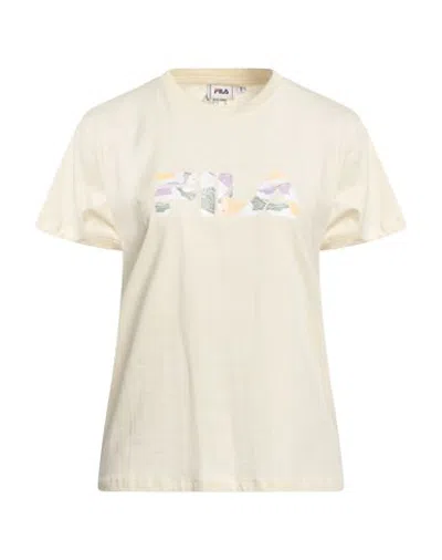 Fila Woman T-shirt Light Yellow Size M Cotton