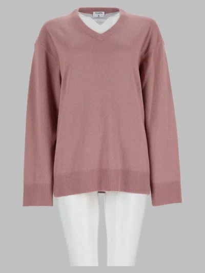 Filippa K Wool-viscose-cashmere Knit Sweater For Women In Pink