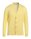 Filippo De Laurentiis Man Cardigan Yellow Size 40 Cotton