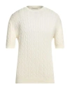 Filippo De Laurentiis Man Sweater Ivory Size 44 Cotton In White