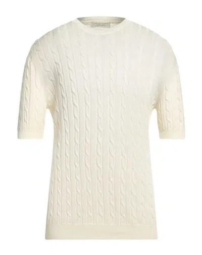 Filippo De Laurentiis Man Sweater Ivory Size 44 Cotton In White