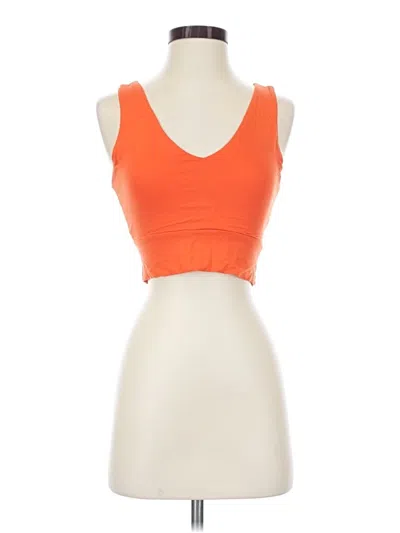 Pre-owned Final Touch Tank Top Orange Strapless Neckline Tops