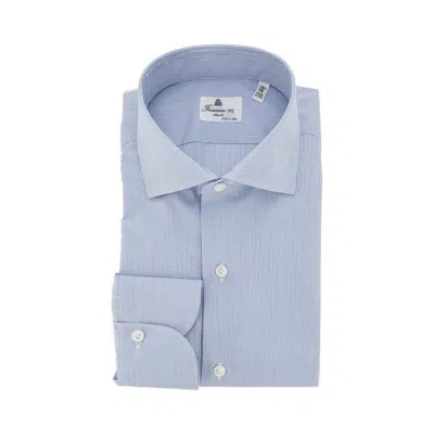 Finamore 1925 'milano' Cotton Shirt In Blue