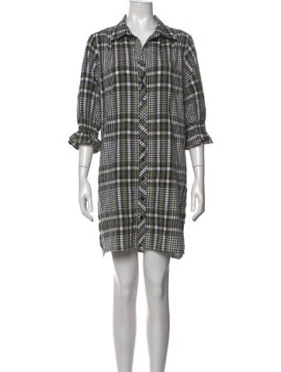 Pre-owned Finley Plaid Print Mini Dress In Multicolor