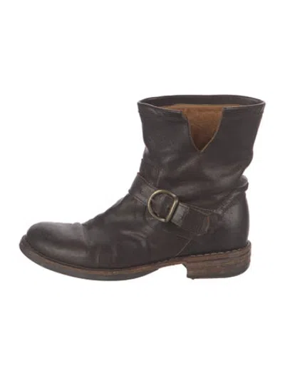 Pre-owned Fiorentini + Baker Leather Moto Boots In Brown