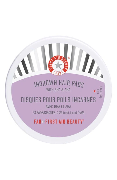 First Aid Beauty Ingrown Hair Pads With Bha & Aha, 28 Count In White