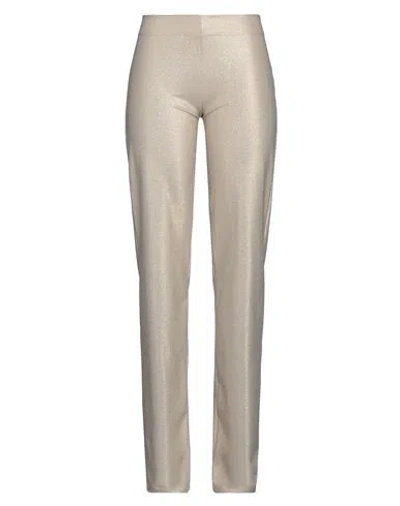 Fisico Woman Pants Platinum Size L Polyamide, Polyester, Elastane In Grey