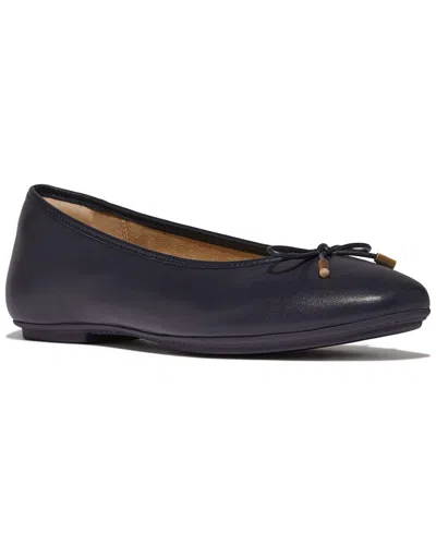 Fitflop Delicato Leather Ballet Flat In Black