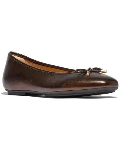 Fitflop Delicato Leather Ballet Flat In Black