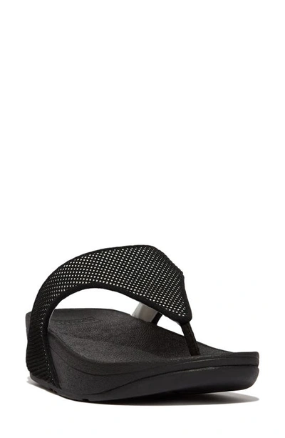 Fitflop Water Resistant Two Tone Flip Flop In Black