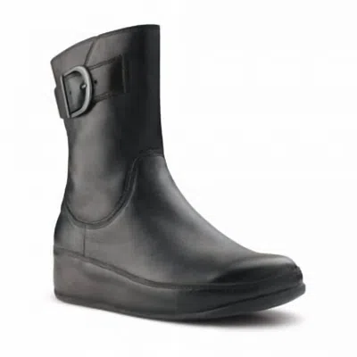 Fitflop Women's Hooper Leather Ankle Boots In Black