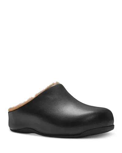 Fitflop Women's Shuv Shearling Lined Leather Mules In Multi