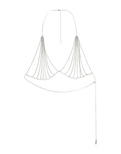 F**k Project Woman Body Jewel Silver Size - Metal In Green