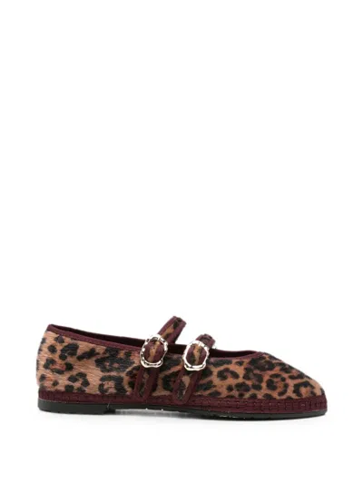Flabelus Claire Leopard-print Ballet Flats In Multi