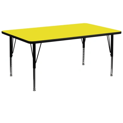 Flash Furniture 30''w X 72''l Rectangular Yellow Hp Laminate Activity Table