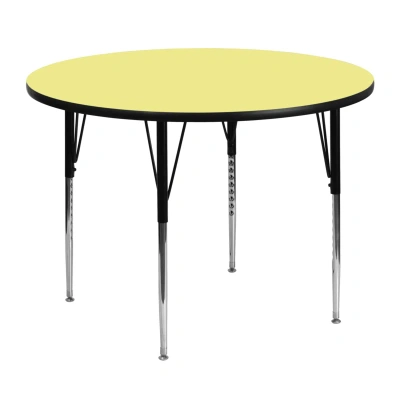 Flash Furniture 48'' Round Yellow Thermal Laminate Activity Table