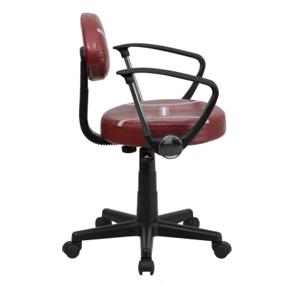 Flash Furniture Football Swivel Task Chair With Arms In Brown