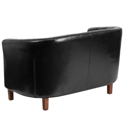 Flash Furniture Hercules Colindale Series Black Leather Tufted Loveseat