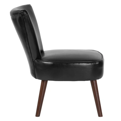 Flash Furniture Hercules Holloway Series Black Leather Retro Chair